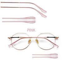 2 Pairs TR Material Eyeglasses Replacement Accessories Ear Anti-Slip Holder Temple Tips Ear Pads Tube Eyewear Retainers Comfort Replacement Tips for Thin Metal Eyeglass Legs(Pink)