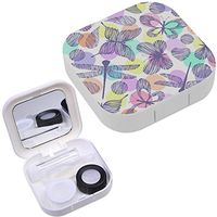 Portable Contact Lens Case Box Travel Kit Mirror + Bottle + Tweezers Container Holder [ Dragonfly ]
