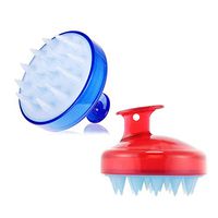 The Original- Siliscrub Silicone Shampoo Brush Hair Scalp Massager Brush,Scalp Massage Slimming Soft Brush Head Body Massage (RED+BLUE)