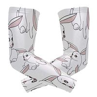 LEVEIS Childish Hare Repeat Arm Sleeves UV Protection for Men Women Sunblock Protective Gloves Running Golf Cycling Driving Long Arm Cover 1 Pair