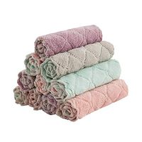 RIBITENS Soft Smooth Water Absorption Dishcloth Home Solid Dishes Bowl Cleaning Cloth Sponges Set