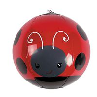 Fun Express - Inflate Mini Ladybug Beach Balls for Birthday - Toys - Inflates - Mini Beach Balls - Birthday - 12 Pieces