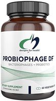 Designs for Health Probiophage DF - Bacteriophage Prebiotic and 5 Billion CFU Probiotic to Promote Healthy GI + Immune Function, Dairy + Gluten Free (60 Capsules)