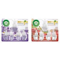 Air Wick Plug in Scented Oil 5 Refills, Lavender & Chamomile, Essential Oils, Air Freshener and Air Wick Plug in Scented Oil 5 Refills, Apple Cinnamon Medley, Essential Oils, Air Freshener