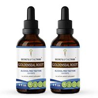 Goldenseal Alcohol-Free Liquid Extract, Organic Goldenseal (Hydrastis Canadensis) Dried Root Tincture Supplement (2x4 FL OZ)