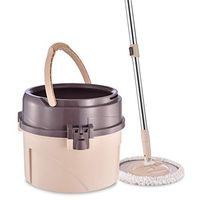 Single Barrel 2-in-1 Lift Rotary Mop, Hand-free, Microfiber Rotating Mop For Floor Cleaning