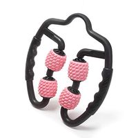 Muscle Roller Massage Stick,360 ° Wrap-Around Massage for Sports Fitness Relieves Muscle Fatigue Massager (Black&Pink)