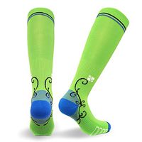 Vitalsox Italian Graduated Compression Socks (1 Pair- Fitted) for Women Best for Running, Travel, Yoga, Nurses, Maternity Pregnancy, Lime, Large