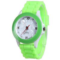 IEason,Women Silicone Rubber Jelly Gel Quartz Casual Sports Wrist Watch (Green)