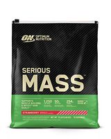 Optimum Nutrition Serious Mass Weight Gainer Protein Powder, Vitamin C, Zinc and Vitamin D for Immune Support, Strawberry, 12 Pound (Packaging May Vary)