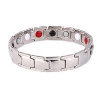 Healifty Magnetic Bracelet for Men Arthritis Wristband Carpal Tunnel Silver