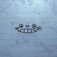 Decal Window Totoro Wall Decor Wall Art Bike Laptop Car Car Adhesive Vinyl Vinyl Ghibli Laputa Jdm Anime Decoration Notebook Auto Art Macbook Helmet Die Cut Black by cybersavs