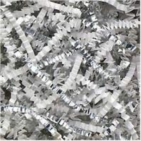 Buy All Store U Choose Size! White & Metallic Silver Gift Basket Shred Crinkle Paper Filler (4 Oz Bag)