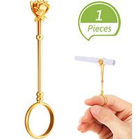 0.67 Inch Rose Ring Cigarette Holder, Finger Cigarette Holder Ring, Elegant Lady Smoker Cigarette Holder Ring, Cigarette Holder Smoke Ring for Women and Men (Gold)