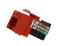 Leviton 41108-RO5 Category 5 QuickPort Connector, CAT 5, Orange