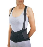 Procare 79-89147 Industrial Back Support with Suspenders, Large, Black