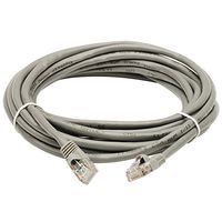 25' FT CAT6 Patch Cord Cable Gray RJ45 23 AWG Copper Male Snagless UTP Network Booted High Performance Data Fast Media 550 MHz CAT6 RJ-45 Category 6 High Speed Ethernet Data Computer Gaming Jumper