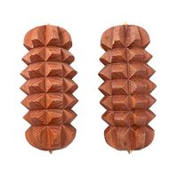 JBS Wooden Ancient Acupressure Spiked Hand Massager Set of 2pcs Cedar Tree Palm Grip