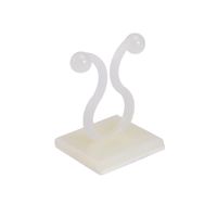 uxcell 50Pcs Self Adhesive Adjustable Wire Cable Tie Sticker Clip Diameter 11.5mm White KL-3