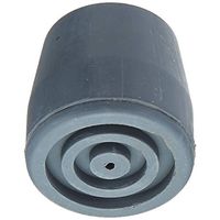 Sammons Preston Multi-Purpose Tip, Replacement Tips, Cane Tips, Walker Tips, Crutch Tips, Flat Bottom, Size 1-1/8", Gray, Durable, Skid-Resistant Traction, Stable Cane Support Base, Pack of 4