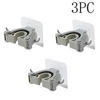 Mop Hanger Wall Mount,Organizer Holder Brush Hanger,Broom Gripper Holds Self Adhesive No Drilling Super Anti-Slip, Broom and Dustpan Hanger for Home, Kitchen, Garden, Garage Storage Systems (3PCS)