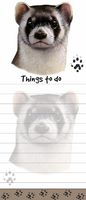 "Ferret Magnetic List Pads" Uniquely Shaped Sticky Notepad Measures 8.5 by 3.5 Inches