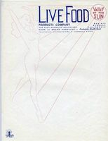 Live Food Products Company Stationery Burbank MUST SEE Bragg Products Nude Woman