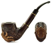 Churchwarden Wooden Tobacco Smoking Pipe “Orion - Lion's Mane” for 9 mm Filter