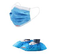 Mask 50pcs and Shoe Cover 100pcs for Family Men Women