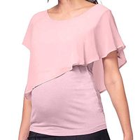 Maternity Blouse Top,SuperUS Women's Maternity Nursing Short Sleeve Tops Solid Breastfeeding T-Shirt