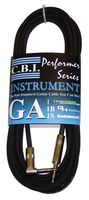 CBI GA1 1/4" to 1/4" Right Angle Guitar Instrument Cable, 18 Feet