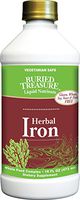 Buried Treasure: Herbal Iron Supplement Promotes Blood Building & Healthy Iron Levels for Women & Men - Liquid Iron 16 oz Bottle - Vegan Non-Constipating Non-GMO