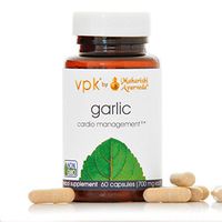 Organic Garlic in 60 Vegetarian Caps -700 mg ea. | Helps Maintain Healthy Cholesterol, Blood Pressure & Triglyceride within Normal Range | Supports Digestive, Immune, Respiratory & Circulatory Systems