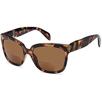 VVDQELLA Bifocal Sunglasses Reading Glasses with UV Protection Spring Legs for Men and Women（Brown, 2.50）
