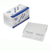 Alcohol Pads, 2-Ply Alcohol Prep Pads Wipes, Cotton Cleaning Wet Wipes, Individually Wrapped, 6 x 6cm Big Size,1 Packs,100 Wipes (1 Pack)