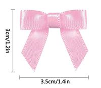 Pre-Tied Satin Gift Bows Pink (Pack of 50)