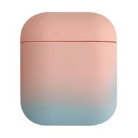 IKASEFU Compatible with AirPods 1/2 Case Cover for Girl Women Men Cool Shockproof Protective Hard PC Case Gradient pink blue