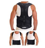 Posture Correctors, Back Shoulder Lumbar Waist Supporting Belt Bone Injury Correction Straighten Upper Back Slouching Corrective Prevent Humpback (M: Waist Length fits 28.3-32.3", Black)