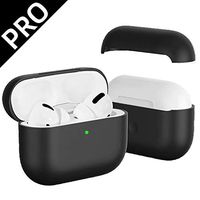 UHKZ Airpod Pro Case, Protective Silicone Airpods Pro Case Cover Compatible for Apple Airpods Pro Charging Case[Won't Affect Wireless Charging][Fit Tested],Black