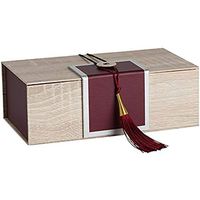 Hammont Gift Box with Tassel Elegant (4 Pack) – Foldable Decorations Boxes and Candy Treat Box with Tassels Perfect for Wedding Gifts, Graduation Decoration and Party Favors 7"x4"x 2.5