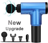 JUMOWA Mini Percussion Massage Gun,Tissue Cordless Massage Gun Deep Relaxation for Athletes,Matte Simple Handheld Massager with 4 Massage Head 6 Speed Adjustment(No Carrying Case