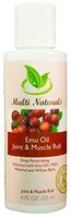 Emu Oil Joint & Muscle Rub with Aloe Vera, White Willow Bark, Wintergreen, Eucalyptus Oil, MSM from Multi Naturals- Penetrates quickly and Soothes Pain, Inflammation, Muscle Stiffness, leaves no residue- 4oz
