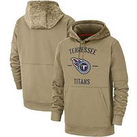 Dunbrooke Apparel Tennessee Titans Men's 2019 Salute to Service Sideline Therma Pullover Hoodie - Tan (Tan, M)