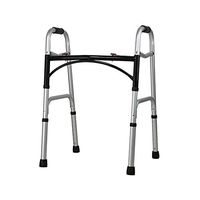 Old Man Walking Aid Four Legs Mobility Aid Disabled Booster Walking Auxiliary Frame Belt Wheel with Seat Crutch Handrails (Color : A)