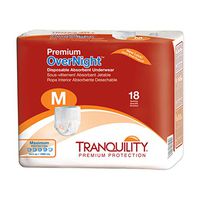 PRINCIPLE BUSINESS TRANQUILITY OVERNIGHT DISPOSABLE ABSORBENT UNDERWEAR Medium Overnight DAU, 34" 48