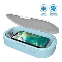 Cell Phone Sanitizer, UV Smartphone Sterilizer Box, Ultraviolet Sanitizer Box with Dual LED Aromatherapy Function Disinfector for Cellphone, Toothbrush, Salon, Tools, Watches, etc