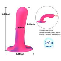 STZDQ Realistic Díl&dǒ D-i-ck for Women Men Tshirt -Pink (Color : Rainbow Color)