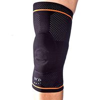 BRD Sport G18 Medical Grade Knee Brace with Silicone Pads, Relieves Knee Tendinitis, Made in USA, Ideal for Knee Pain, Swelling, Strain, Patella Support (Black, Large)
