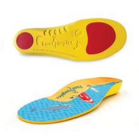 Footlogics Fun Kids Orthotic Shoe Insoles with Arch Support for Children’s Heel Pain (Sever’s Disease), Growing Pains, Flat Feet - Children’s, Pair (Toddler 5-7, Full Length - Yellow)