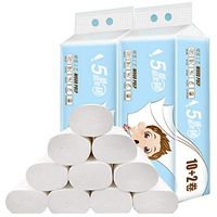 Napoo Recycled Fiber Bulk Toilet Paper Eco Friendly, Thickened 5 Ply Strong Tube Free Bathroom Paper Towels Tissue Biodegradable Septic Tank Safe (24 Rolls)